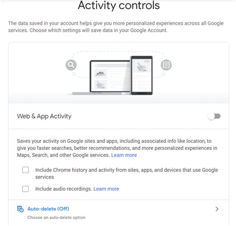 activity google|Control what activity gets saved to your account .